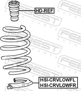 Febest HSI-CRVLOWFL - DOLNA PODKLADKA SPREZYNY HONDA
