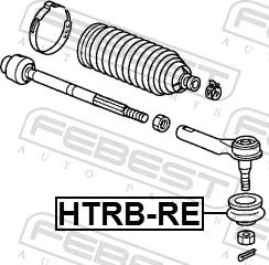 Febest HTRB-RE - OSLONA KONCOWKI DRAZKA HONDA KIA