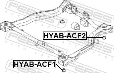 Febest HYAB-ACF1 - TULEJA RAMY HYUNDAI KIA