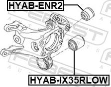 Febest HYAB-IX35RLOW - TULEJA DOLNA ZWROT. -T- HYUNDAI