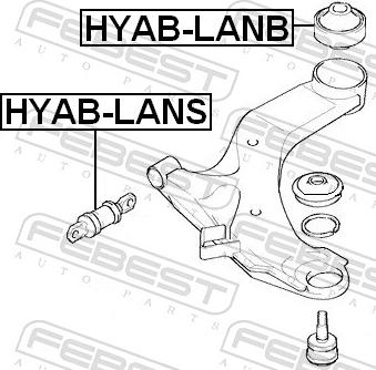 Febest HYAB-LANB - TULEJA WAHACZA -P-ELANTRA 03-