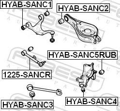 Febest HYAB-SANC5RUB - TULEJA WAHACZA -T-ELANTRA 1.4 16--WEW-
