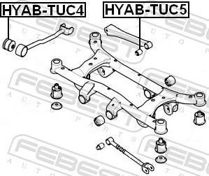 Febest HYAB-TUC4 - TULEJA DRAZKA -T-TUCSON.SPORTAGE 04-10