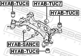 Febest HYAB-TUC7 - TULEJA MOCOW. DYFER. HYUNDAI