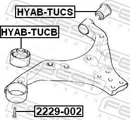 Febest HYAB-TUCB - TULEJA WAHACZA -P-SPORTAGE 04-10 -PRZOD