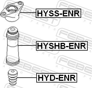 Febest HYSS-ENR - LOZYSKO AMORT.-T-ELANTRA IV SEDAN 06-11