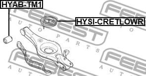 Febest HYSI-CRETLOWR - PODKLADKA SPREZ.-T- HYUNDAI KIA