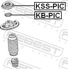 Febest KSS-PIC - LOZYSKO AMORT. HYUNDAI I10 1.1 08-13