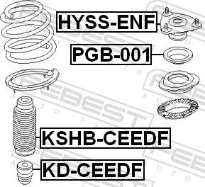 Febest KSHB-CEEDF - OSŁONA AMORT. -P- HYUNDAI KIA