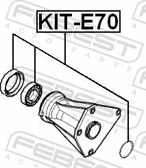 Febest KIT-E70 - ZEST. NAPR. ŁOŻYSKA  PÓŁOSI -P- BMW