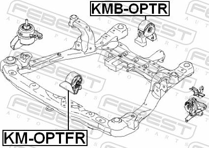 Febest KMB-OPTR - TULEJA TYLNEJ POD. SILNIKA HYUNDAI KIA