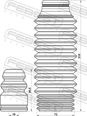 Febest KSHB-SPORIIIF-KIT - AMORT. ODBOJOSLONA-P-KIA CEED JD 13-