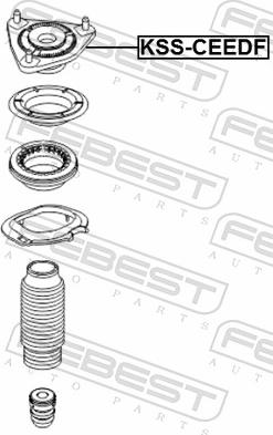 Febest KSS-CEEDF - LOZYSKO AMORT. -P- CERATO III SEDAN 16-