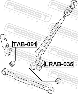 Febest LRAB-035 - TULEJA WAHACZA -P-DEFENDER 90-