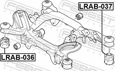 Febest LRAB-037 - TULEJA BELKI TYLNEJ LAND ROVER
