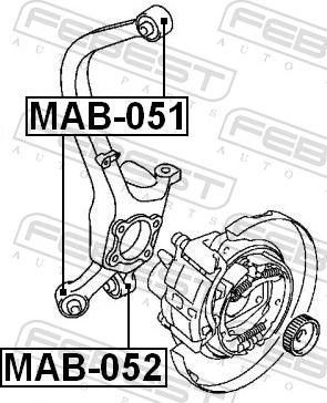 Febest MAB-052 - TULEJA DOLNA ZWROTNICY -T- MITSUBISHI