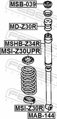 Febest MSI-Z30UPR - GORNA PODKLADKA SPREZYNY -T- MITSUBISHI