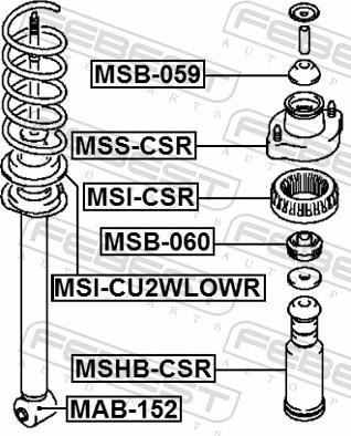 Febest MSS-CSR - MOCOW. AMORT. -T- M-BISHI