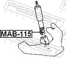 Febest MAB-115 - TULEJA AMORT.-P-PAJERO 90-00       -DOL-
