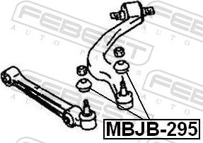 Febest MBJB-295 - OSLONA SWORZNIA WAHACZA DOL MITSUBISHI