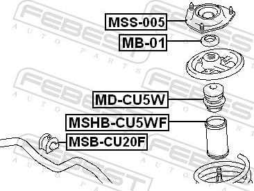 Febest MD-CU5W - ODBÓJ AMORT. -P- MITSUBISHI