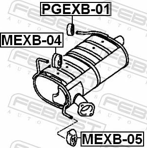 Febest MEXB-05 - PODUSZKA MOCOW. TŁUMIKA CITROEN