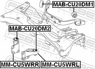 Febest MM-CU5WRL - PODUSZKA DYFERENCJALU OUTLANDER 03-06
