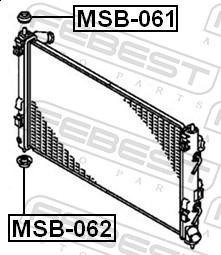 Febest MSB-062 - TULEJA MOCOW. CHLODNICY CITROEN PEUGEOT