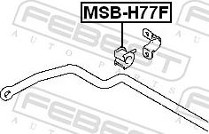 Febest MSB-H77F - GUMA STABIL.-P-PAJERO 99-         -21MM-