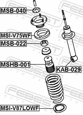 Febest MSHB-001 - AMORT.ODBOJ -P-PAJERO 2.0 99-07-LP-OSL