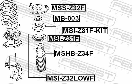 Febest MSHB-Z34F - AMORT.OSL.-P- COLT VI 04- -P-