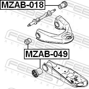 Febest MZAB-049 - TULEJA WAHACZA -P-KIA K2500 03--GORA-PRZ