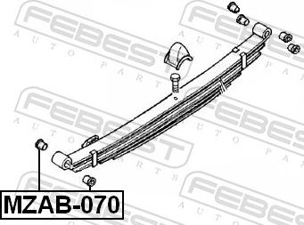 Febest MZAB-070 - TULEJA RESORU -T- MAZDA B-SERIE 91-98-P-