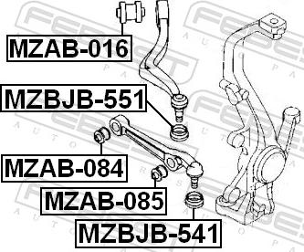 Febest MZBJB-541 - SWORZEN WAHACZA OSLONA MAZDA