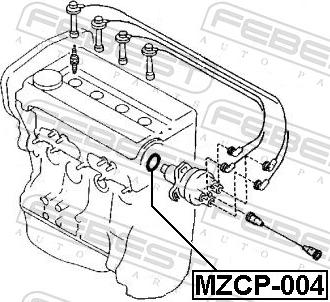 Febest MZCP-004 - PIERSCIEN USZCZ. ROZDZIEL. ZAPLONU HONDA