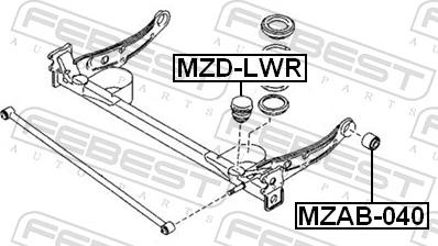 Febest MZD-LWR - ODBÓJ AMORTYZATORA -T- MAZDA