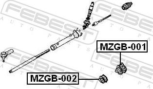 Febest MZGB-002 - PODKŁADKA PRZEKŁADNI KIER. MAZDA