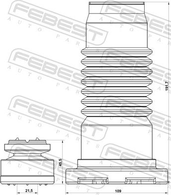 Febest MZSHB-GHF-KIT - AMORT.ODBOJOSLONA -KOMPLET- MAZDA 6 -P-