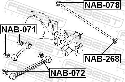Febest NAB-072 - TULEJA DRAZKA -T-TERRANO I.II.PATROL