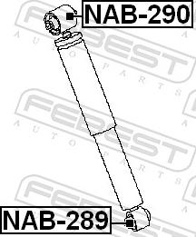 Febest NAB-289 - TULEJA AMORT.-T-QASHQAI 1.5 07--GORA-
