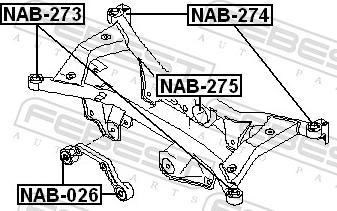 Febest NAB-274 - TULEJA BELKI -T-X-TRAIL 01-