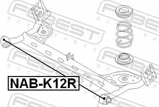 Febest NAB-K12R - TULEJA WAHACZA -T-MICRA 1.2-1.5 03-