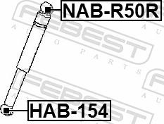 Febest NAB-R50R - TULEJA AMORT. -T- NISSAN