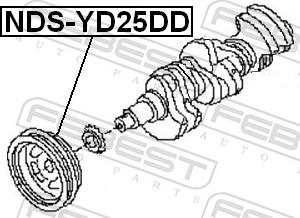 Febest NDS-YD25DD - KOLO PASOWE W.KORB.PATHFINDER III 05-