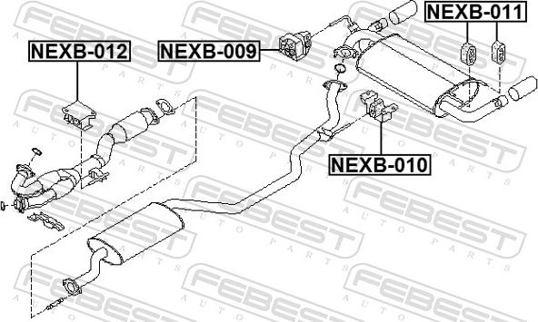 Febest NEXB-010 - NISSAN WIESZAK GUMOWO-METALOWY