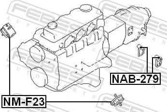 Febest NM-F23 - PODUSZKA SILNIKA PRZEDNIA NISSAN