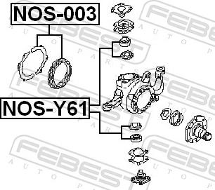 Febest NOS-003 - ZESTAW NAPR. USZCZELEK ZWROTNICY NISSAN