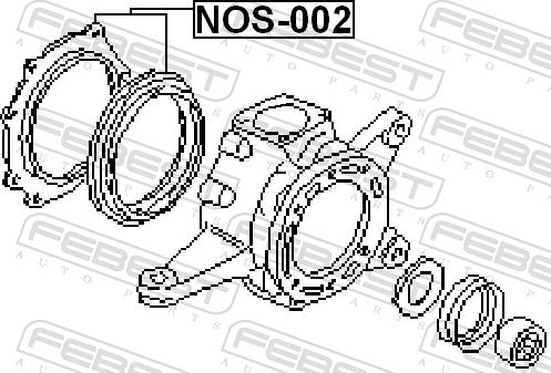Febest NOS-002 - ZESTAW NAPR. USZCZELEK ZWROTNICY NISSAN