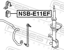 Febest NSB-E11EF - GUMA STABIL.-P-NOTE 06- -LP-