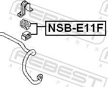 Febest NSB-E11F - GUMA STABIL.-P-NOTE 1.6I 06-  -AUT.SKRZ-